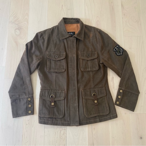 Goode Rider Equestrian Military Cargo Barn Utility Jacket size medium - Picture 1 of 11